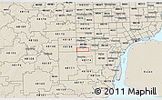 Shaded Relief 3D Map of ZIP code 48184