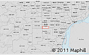 Silver Style 3D Map of ZIP code 48184
