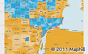 Political Shades Map of ZIP codes starting with 482