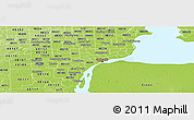 Physical Panoramic Map of ZIP code 48201