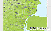 Physical Map of ZIP code 48210