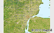 Satellite Map of ZIP code 48210