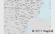 Silver Style Map of ZIP code 48210