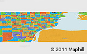 Political Panoramic Map of ZIP code 48211