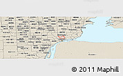 Shaded Relief Panoramic Map of ZIP code 48211