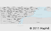 Silver Style Panoramic Map of ZIP code 48211