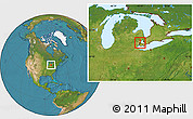 Satellite Location Map of ZIP code 48213