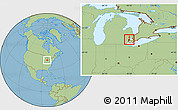 Savanna Style Location Map of ZIP code 48213