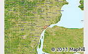 Satellite Map of ZIP code 48216