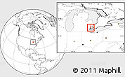 Blank Location Map of ZIP code 48225