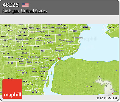 Physical 3D Map of ZIP Code 48226
