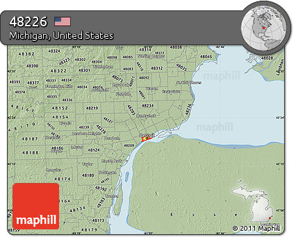Savanna Style Map of ZIP Code 48226