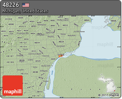 Savanna Style Map of ZIP Code 48226
