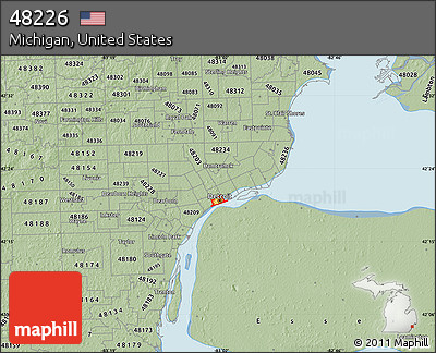 Savanna Style Map of ZIP Code 48226