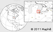 Blank Location Map of ZIP code 48301