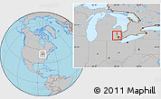 Gray Location Map of ZIP code 48301
