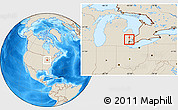 Shaded Relief Location Map of ZIP code 48314