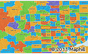 Political 3D Map of ZIP code 48322