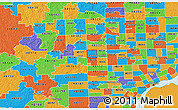 Political 3D Map of ZIP code 48331
