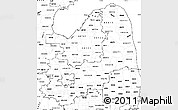 Blank Simple Map of ZIP codes starting with 484