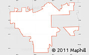Silver Style Simple Map of ZIP code 48507