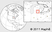 Blank Location Map of ZIP code 48864