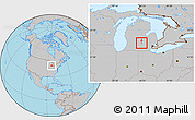 Gray Location Map of ZIP code 48864