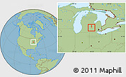 Savanna Style Location Map of ZIP code 48864