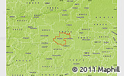 Physical Map of ZIP code 48890