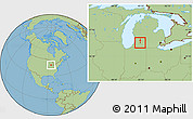 Savanna Style Location Map of ZIP code 49004