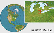 Satellite Location Map of ZIP code 49238