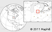 Blank Location Map of ZIP code 49246