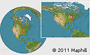 Satellite Location Map of ZIP code 49246, within the entire country