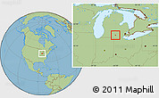Savanna Style Location Map of ZIP code 49246