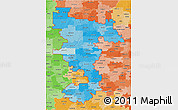 Political Shades 3D Map of ZIP codes starting with 493