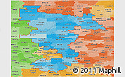 Political Shades Panoramic Map of ZIP codes starting with 493