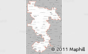 Gray Simple Map of ZIP codes starting with 493