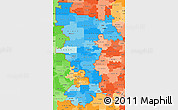Political Shades Simple Map of ZIP codes starting with 493