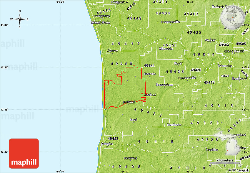 physical-map-of-zip-code-49424