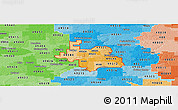 Political Shades Panoramic Map of ZIP codes starting with 495