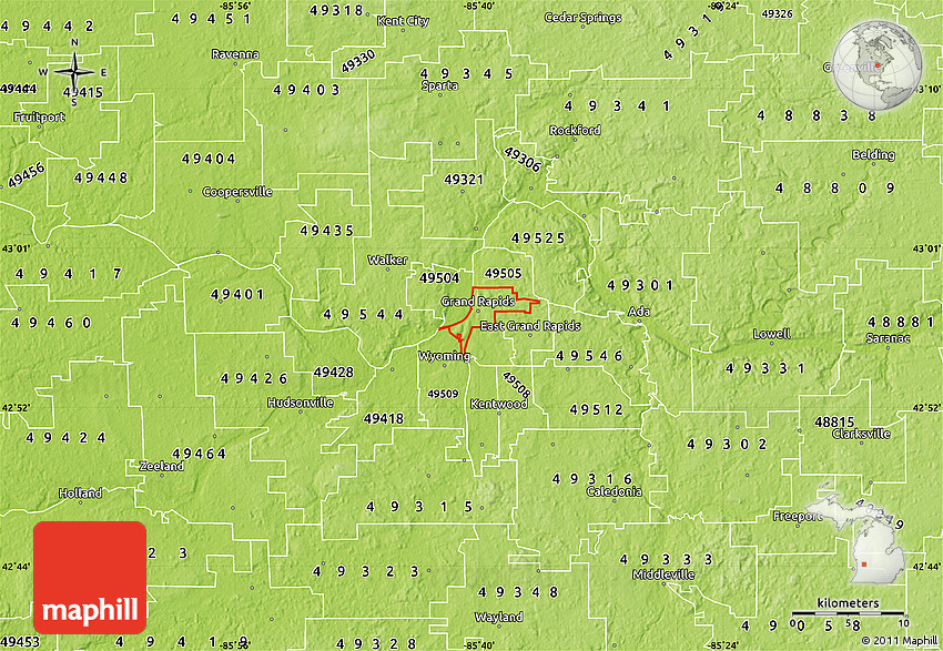 physical-map-of-zip-code-49503