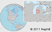 Gray Location Map of ZIP code 49506
