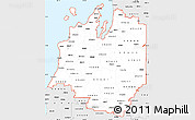 Silver Style Simple Map of ZIP codes starting with 496