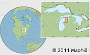 Savanna Style Location Map of ZIP code 49640