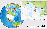 Physical Location Map of ZIP code 49648, highlighted country, highlighted county