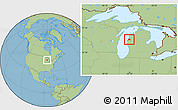 Savanna Style Location Map of ZIP code 49660