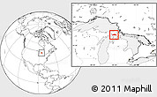 Blank Location Map of ZIP code 49762