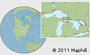 Savanna Style Location Map of ZIP code 49762