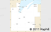 Classic Style Simple Map of Baraga County