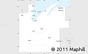 Silver Style Simple Map of Baraga County